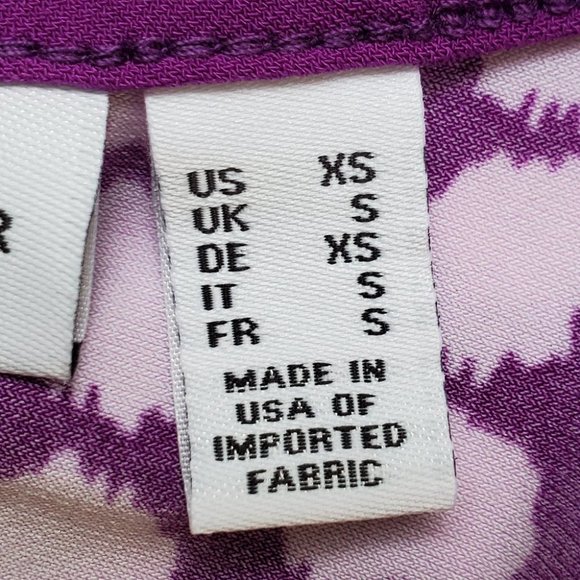 Susan Graver Liquid Knit Purple Circles Top, Size XS - Picture 10 of 11